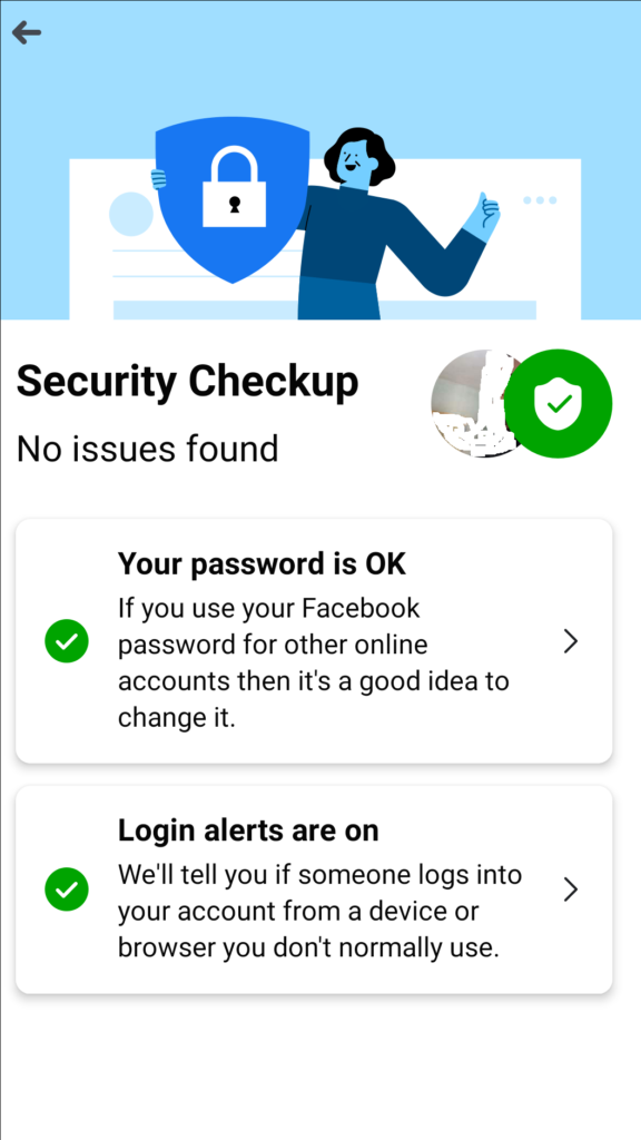 fb security check result