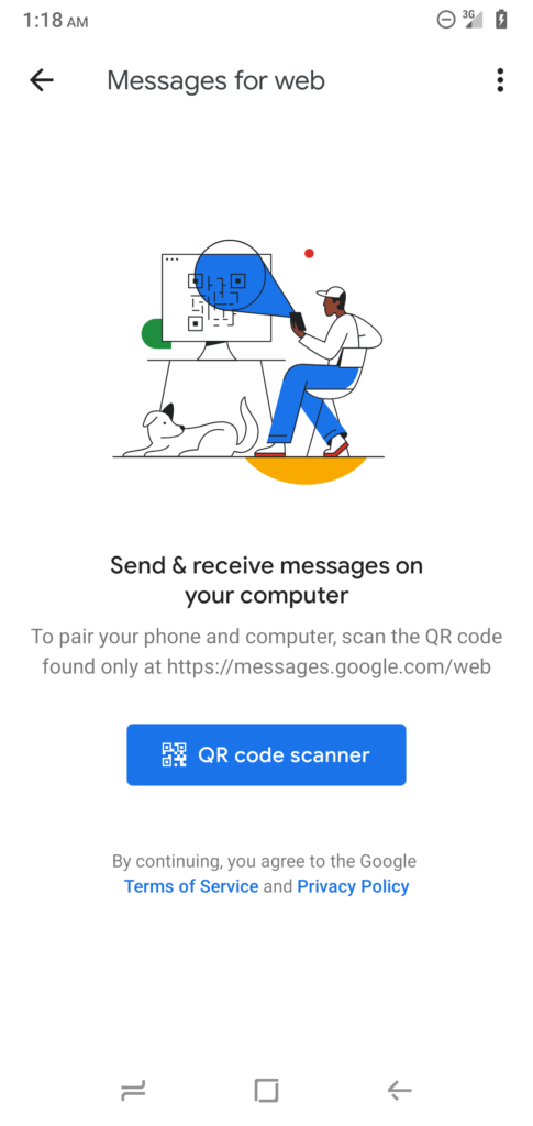 messages app for web image