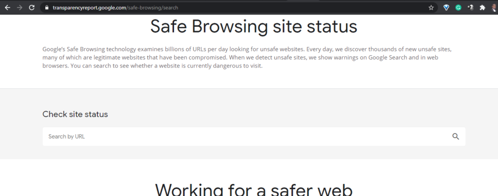 Google browsing safe