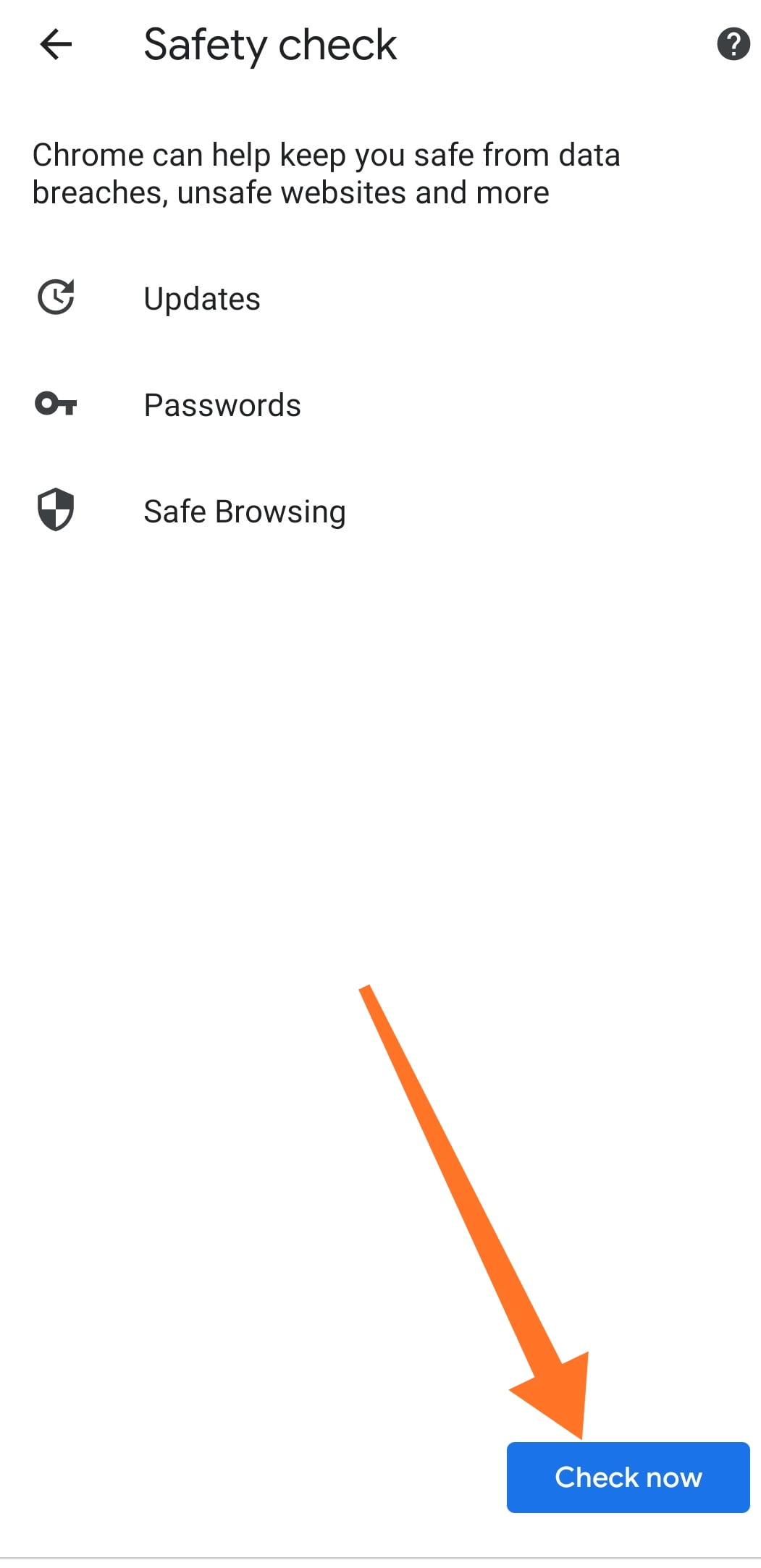 chrome browser safety check