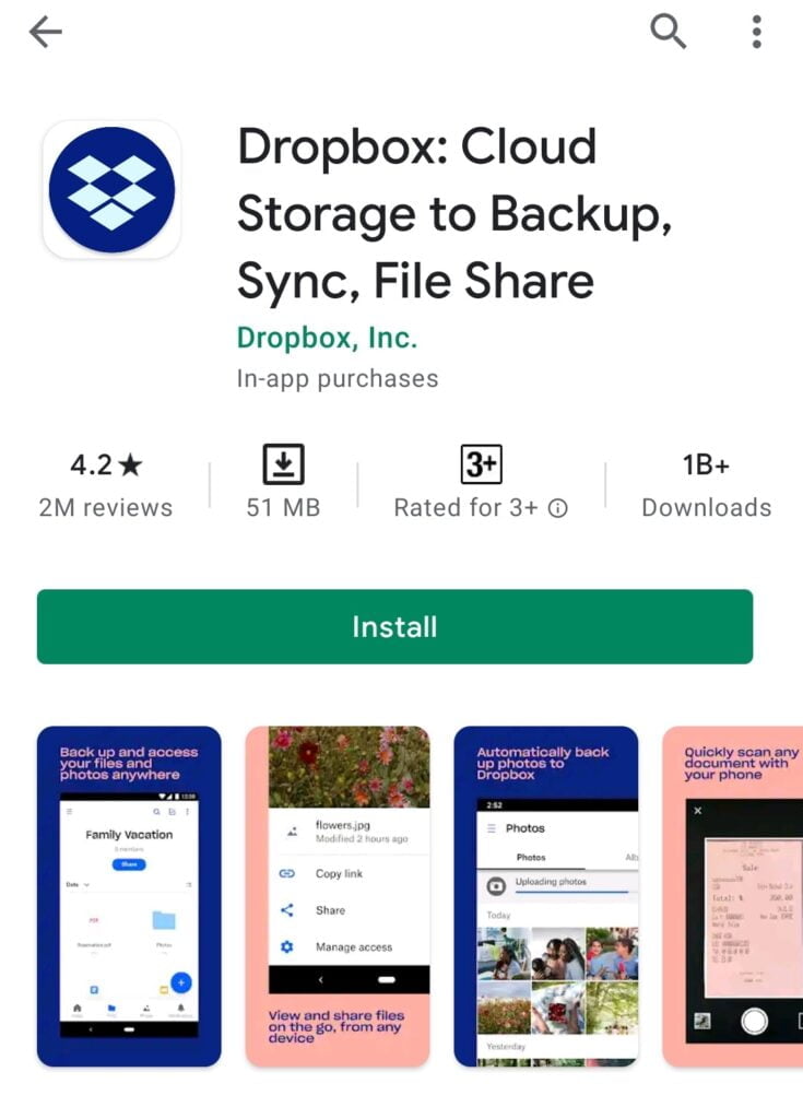 dropbox application