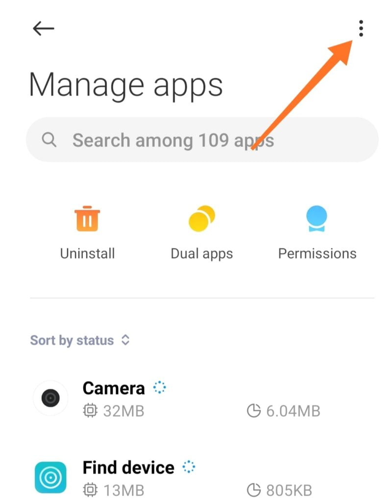 Android app setting