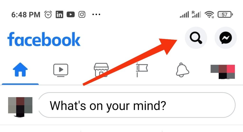 facebook search bar